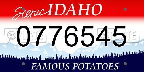 0776545 Idaho License Plate
