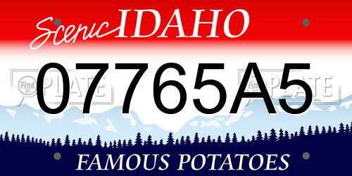 07765A5 Idaho License Plate