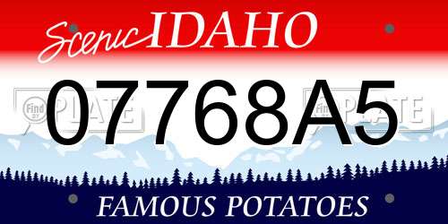 07768A5 Idaho License Plate
