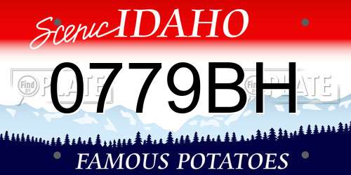 0779BH Idaho License Plate