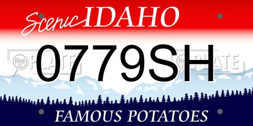 0779SH Idaho License Plate