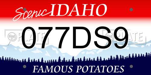 077DS9 Idaho License Plate