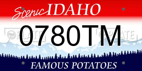 0780TM Idaho License Plate