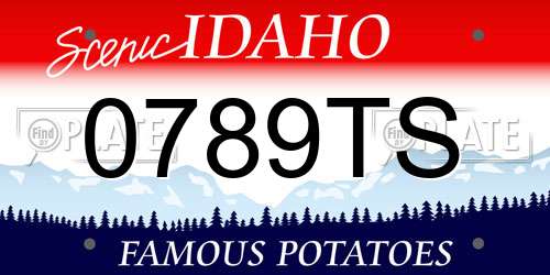 0789TS Idaho License Plate