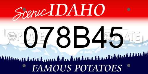 078B45 Idaho License Plate