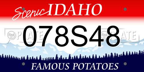 078S48 Idaho License Plate