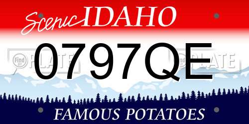 0797QE Idaho License Plate
