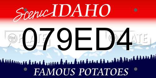 079ED4 Idaho License Plate