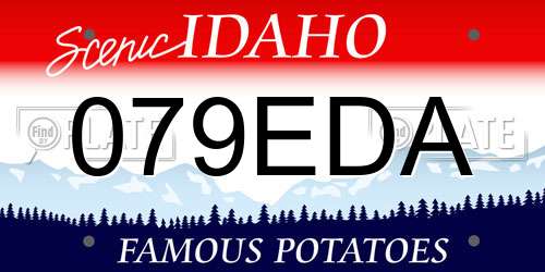079EDA Idaho License Plate