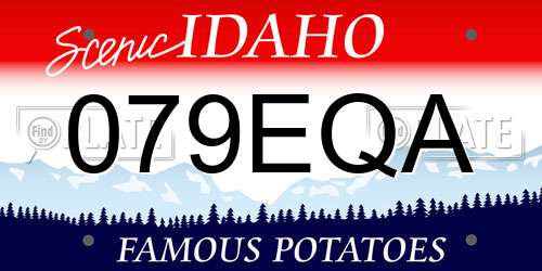 079EQA Idaho License Plate