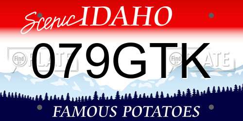 079GTK Idaho License Plate