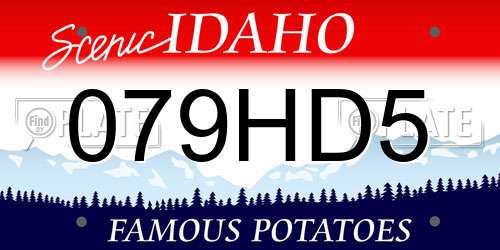 079HD5 Idaho License Plate