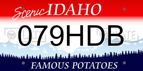 079HDB Idaho License Plate