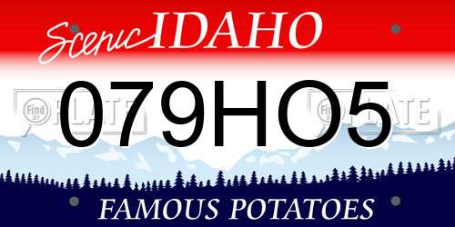 079HO5 Idaho License Plate