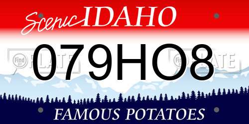 079HO8 Idaho License Plate