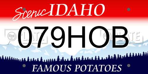 079HOB Idaho License Plate