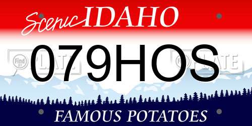 079HOS Idaho License Plate