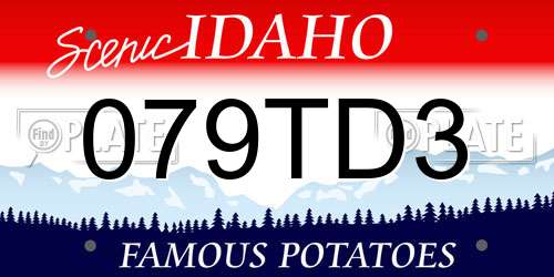 079TD3 Idaho License Plate