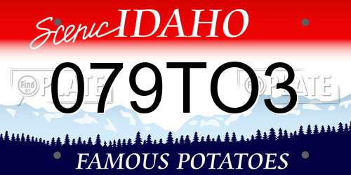 079TO3 Idaho License Plate