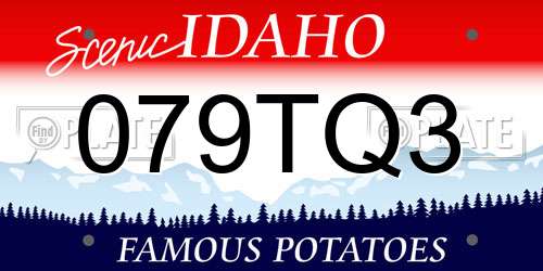 079TQ3 Idaho License Plate
