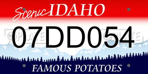 07DD054 Idaho License Plate