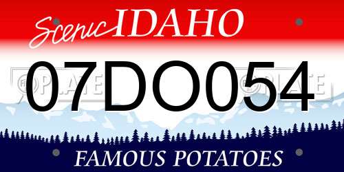 07DO054 Idaho License Plate