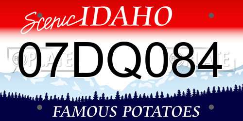 07DQ084 Idaho License Plate