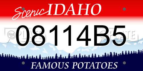 08114B5 Idaho License Plate