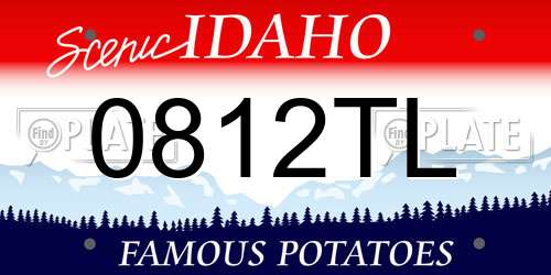 0812TL Idaho License Plate