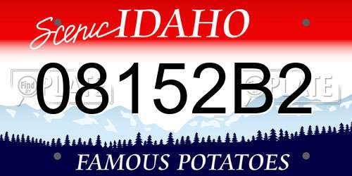 08152B2 Idaho License Plate