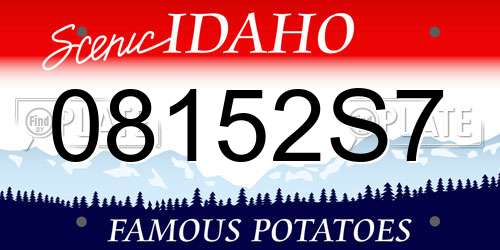 08152S7 Idaho License Plate