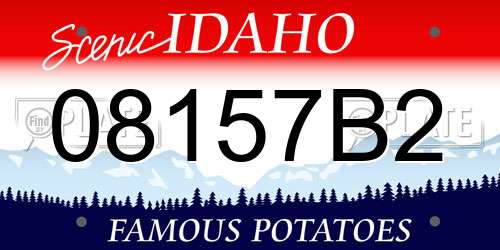 08157B2 Idaho License Plate