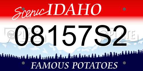 08157S2 Idaho License Plate
