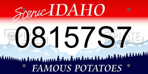 08157S7 Idaho License Plate
