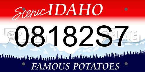 08182S7 Idaho License Plate