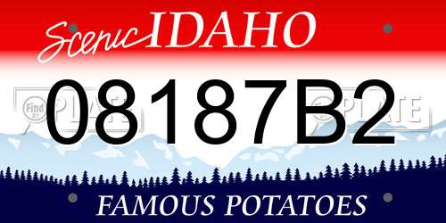 08187B2 Idaho License Plate
