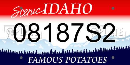 08187S2 Idaho License Plate