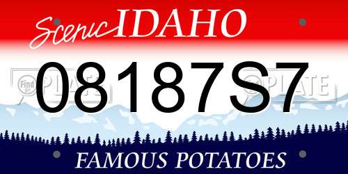 08187S7 Idaho License Plate