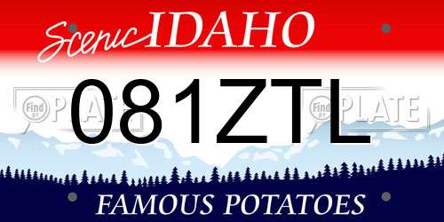081ZTL Idaho License Plate