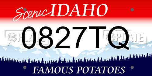 0827TQ Idaho License Plate