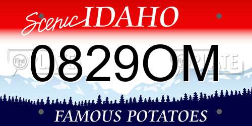 0829OM Idaho License Plate