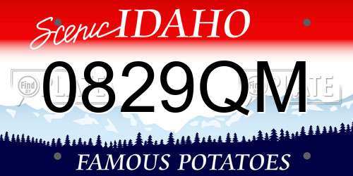 0829QM Idaho License Plate
