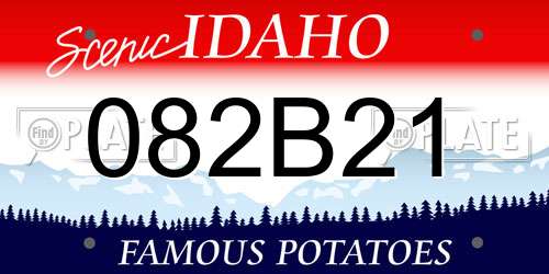 082B21 Idaho License Plate