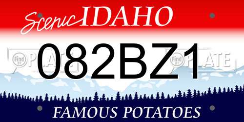 082BZ1 Idaho License Plate