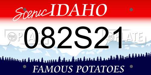 082S21 Idaho License Plate