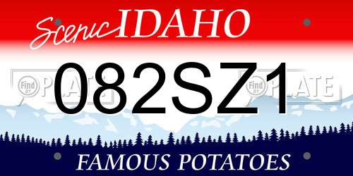 082SZ1 Idaho License Plate