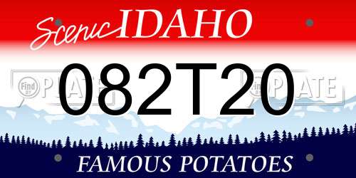 082T20 Idaho License Plate