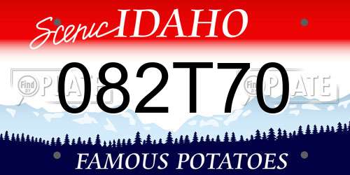 082T70 Idaho License Plate
