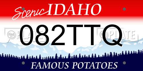 082TTQ Idaho License Plate
