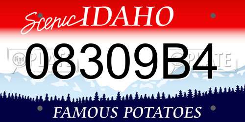 08309B4 Idaho License Plate